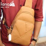 Túi đeo ngực nam Lano thời trang cao cấp TDL50 vàng - đeo trước ngực
