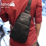 Túi đeo ngực nam Lano thời trang cao cấp TDL50 đen - đeo lưng