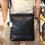 Túi đựng iPad Lano da bò thật phong cách cá tính mẫu mới nhất 2018 đen - đeo trước