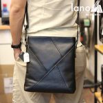 Túi đựng iPad Lano da bò thật phong cách cá tính mẫu mới nhất 2018 đen - đeo sau lưng