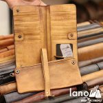 Ví cầm tay da bò thật mạnh mẽ cho nam giới VCTN042 - bên trong