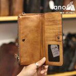 Ví cầm tay da bò thật mạnh mẽ cho nam giới VCTN042 - bên trong