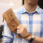 Ví cầm tay da bò thật mạnh mẽ cho nam giới VCTN042 trên tay