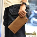 Ví cầm tay nam công sở da bò Lano thời trang lịch lãm VCTN032 - trên tay