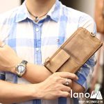 Ví cầm tay nam công sở Lano thời trang tuyệt đẹp 2018 VCTN032-N trên tay