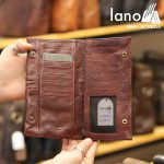 Ví cầm tay nam giá rẻ Lano da bò thời trang VCTN051 - bên trong
