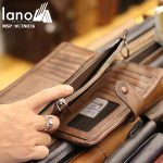 Ví cầm tay nam Lano da bò cao cấp mẫu mới 2018 VCTN036 - bên trong