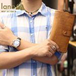 Ví cầm tay nam Lano da bò cao cấp mẫu mới 2018 VCTN036 - trên tay