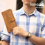 Ví cầm tay nam Lano da bò cao cấp mẫu mới 2018 VCTN036 - trên tay