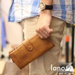 Ví cầm tay nam Lano da bò cao cấp mẫu mới 2018 VCTN036 - trên tay
