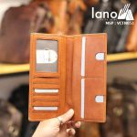 Ví dài cầm tay nam da bò Lano giá rẻ thời trang cao cấp VCTN053 - bên trong