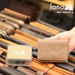 Ví da nam Lano nhỏ gọn tiện lợi 2 gấp VDN040-Nâu