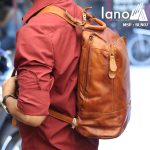 Ba lô nam da bò sang trọng gọn nhẹ Lano BLN07 đeo lưng