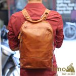 Ba lô nam da bò sang trọng gọn nhẹ Lano BLN07 đeo lưng