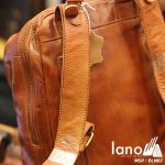 Ba lô nam da bò sang trọng gọn nhẹ Lano BLN07 - mặt sau