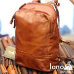 Ba lô nam da bò sang trọng gọn nhẹ Lano BLN07 - nghiêng