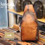 Túi da đeo trước ngựa nam Lano da bò thật TDL53