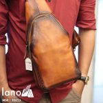 Túi da đeo trước ngựa nam Lano da bò thật TDL53 đeo trước ngực