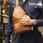 Túi da nam đeo ngực thời trang da bò đẳng cấp phái mạnh TDL54 đeo trước ngực