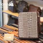 Túi Ví Bóp Cầm Tay Nam Da Cá Sấu Hàng Hiệu Giá Rẻ Siêu Đẳng Cấp CLT007 - mặt sau
