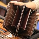 Túi Ví Bóp Cầm Tay Nam Da Cá Sấu Hàng Hiệu Giá Rẻ Siêu Đẳng Cấp CLT007 - bên trong