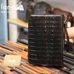 Túi Ví Bóp Cầm Tay Nam Da Cá Sấu Hàng Hiệu Giá Rẻ Siêu Đẳng Cấp CLT007 đen - mặt sau