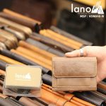 Ví da nam Lano nhỏ gọn tiện lợi 2 gấp VDN040-Nâu