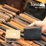 Ví da nam Lano nhỏ gọn tiện lợi 2 gấp VDN040-Xanh