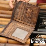 Ví da nam loại đứng thời trang tiện lợi VDN039 bên trong