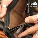Ví da nam loại ngang mỏng gọn tiện lợi VDN041 - bên trong