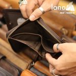 Ví da nam tiện lợi da bò có ngăn kéo khóa VDN038 - bên trong