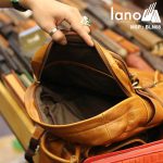 Ba lô da bò thời trang Lano BLN08 - bên trong