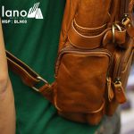 Ba lô da bò thời trang Lano BLN08 ngăn ngoài