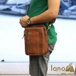 Túi đeo chéo nam Lano da thật loại nhỏ KT113 - đeo chéo