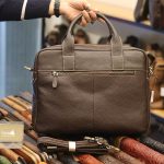 Cặp da công sở cao cấp thời trang Lano tiện lợi CD79 - mặt sau