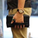 Ví cầm tay nam da bò 2 khóa kéo Lano VCTN058 - cầm tay