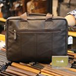 Cặp da nam đựng Laptop giá rẻ CD90 - mặt sau