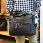 Cặp da nam đựng Laptop giá rẻ CD90 - đeo chéo