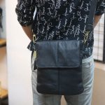 Túi da nam đeo chéo Lano siêu mỏng bằng da bò thật KT123