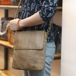 Túi da nam đeo chéo Lano siêu mỏng bằng da bò thật KT123