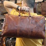 Túi trống du lịch da bò Lano mẫu to rất tiện lợi TT11