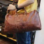Túi trống du lịch da bò Lano mẫu to rất tiện lợi TT11