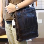 Túi đeo chéo nam đựng iPad da bò 2 ngăn đựng KT126 đeo chéo ngang hông