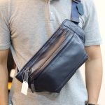 Túi đeo bụng da bò thật Lano đẳng cấp cho phái mạnh TDB009