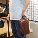 Túi cầm tay nam dạng hộp Lano da bò thật xách tay cao cấp CLT20