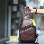 Túi da đeo ngực nam thời trang sang trọng da bò nhập khẩu TDL58