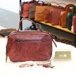 Túi da nữ xách tay Lano cao cấp Handmade TXN022 mặt sau