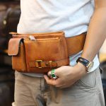 Túi đeo bao tử nam Lano da bò gọn gàng tiện lợi TDB012 đeo bụng