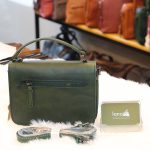 Túi xách nữ Lano khuy tròn da bò thật TXN029 mặt sau