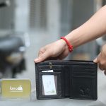 Ví da bò nam dạng đứng Lano thời trang tinh tế VDN065
